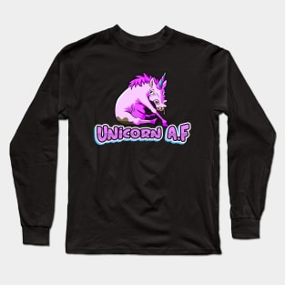 Unicorn AF, Funny Cute, Unicorn Gift, Unicorn Meme Long Sleeve T-Shirt